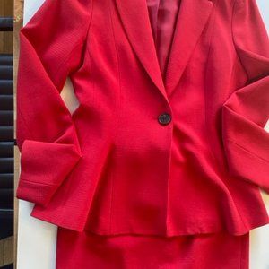 Pink Tartan red skirt suit.